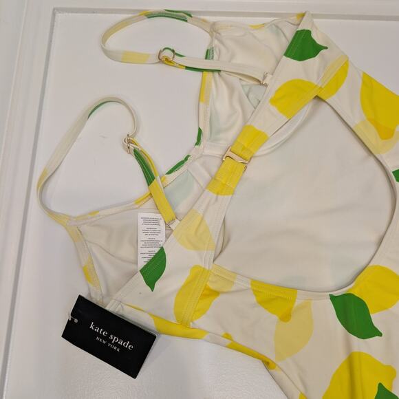 Kate Spade Lemons One Piece Bathing Suit Pool Beach Cruise Resort NWT - Size S - Picture 4 of 7